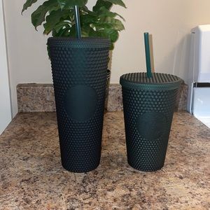Starbucks USA 🇺🇸 Soft Touch Green Studded Venti and Grande Set